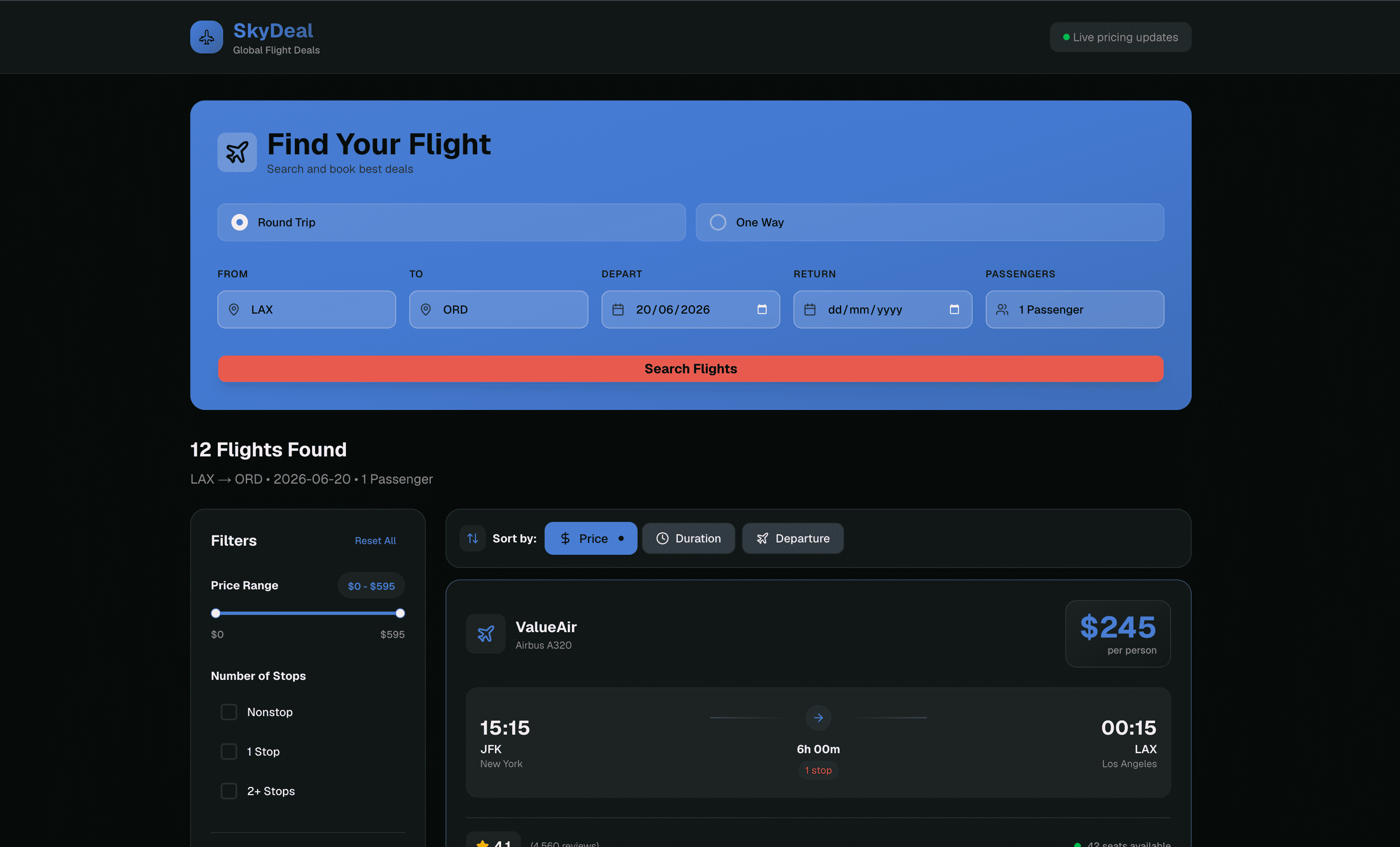 SkyDeal - Flight Search & Booking